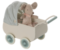 Kinderwagen mit Babymaus - Minze