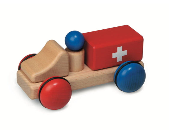 mini Krankenwagen aus Holz
