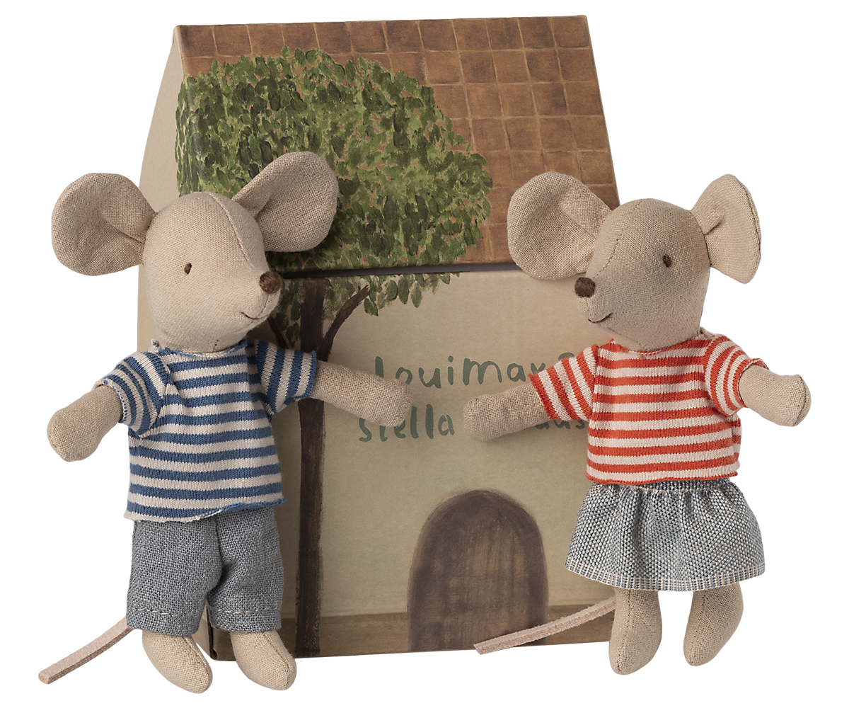 Loui Max und Stella kleine Geschwister Mäuse