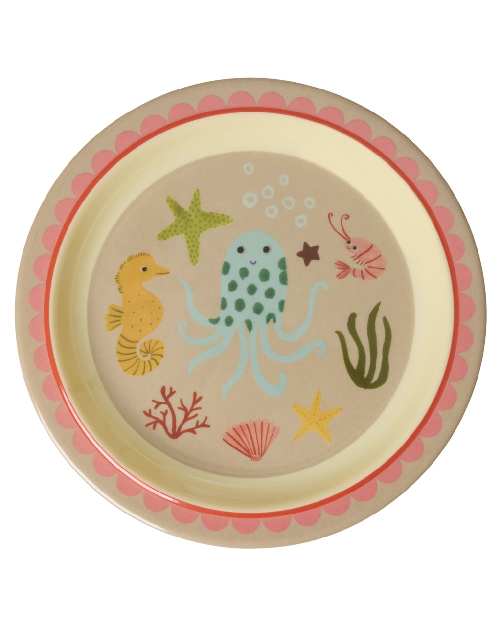 Kinderteller - Rosa - Ocean Print