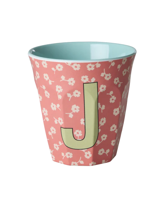 Medium Cup - J –Flowers