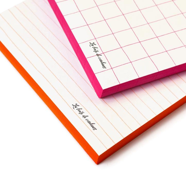 SchreibBlock A5, NeonPink mit Farbschnitt