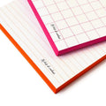 SchreibBlock schmal NeonPink mit Farbschnitt